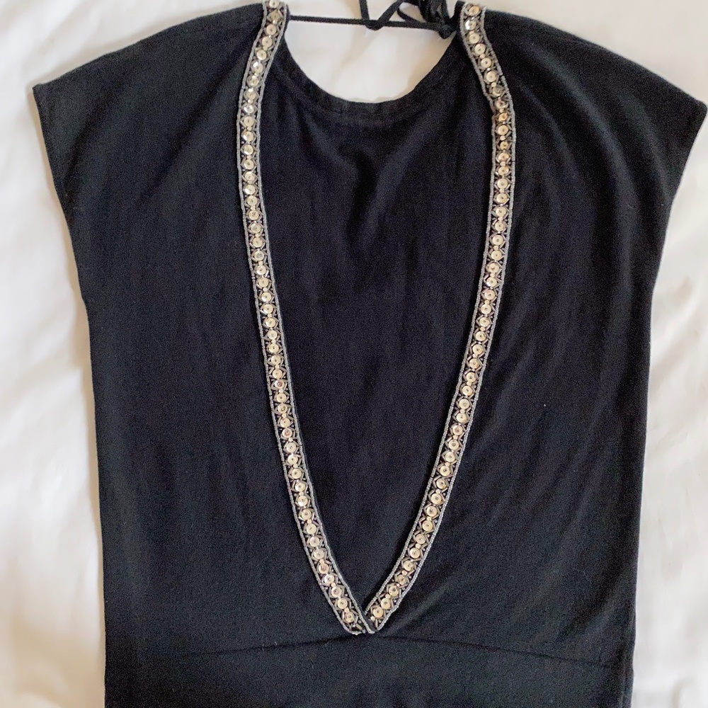 Vintage Designer Classic Cashmere Open Back Sweater